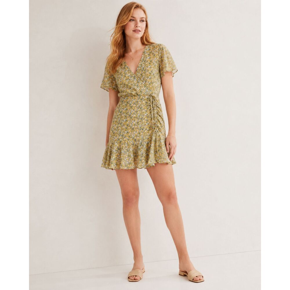BB Dakota Big Flirt Energy Floral Ruched Detail Sundress in Sunflower